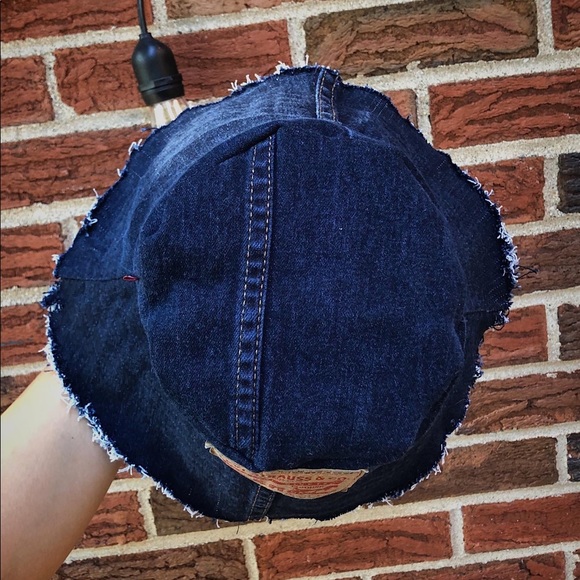 Handmade Levi’s denim bucket hat - Picture 2 of 3